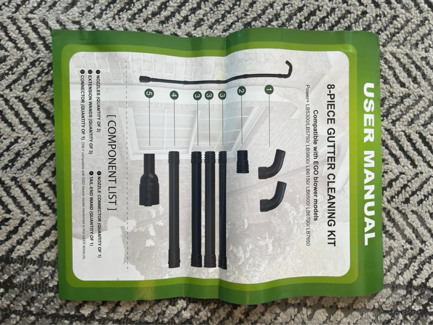 Gutter Cleaning Attachment Kit for EGO Leaf Blowers - photo 3