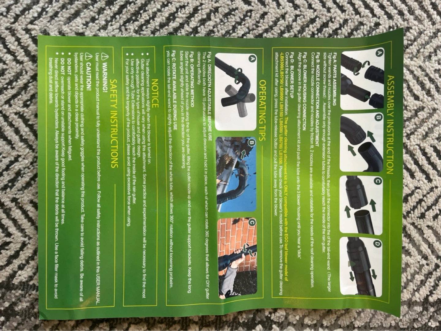 Gutter Cleaning Attachment Kit for EGO Leaf Blowers - photo 4
