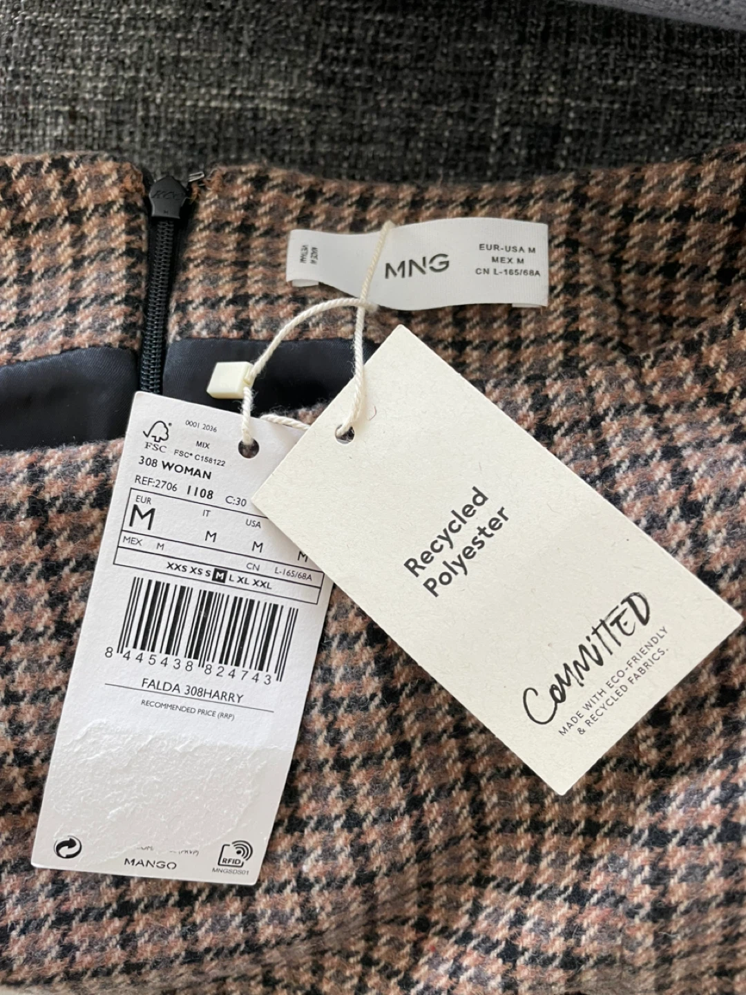 Mango Plaid Mini Skirt (new with tag) - photo 3