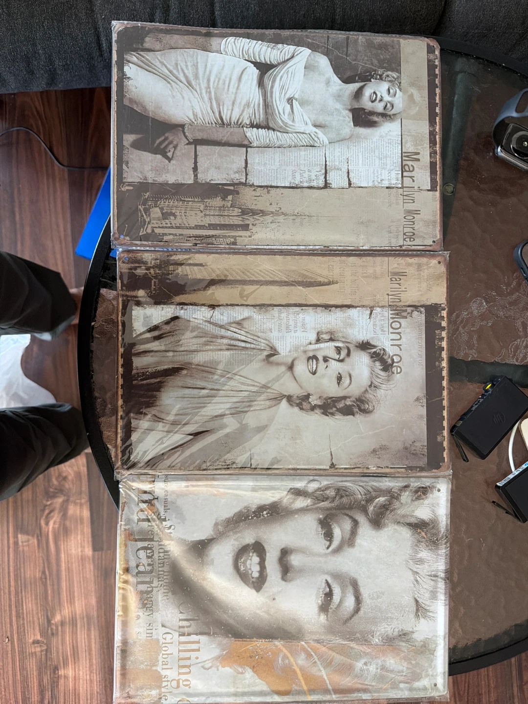 Set of 3 Marilyn Monroe Decorative Metal Signs