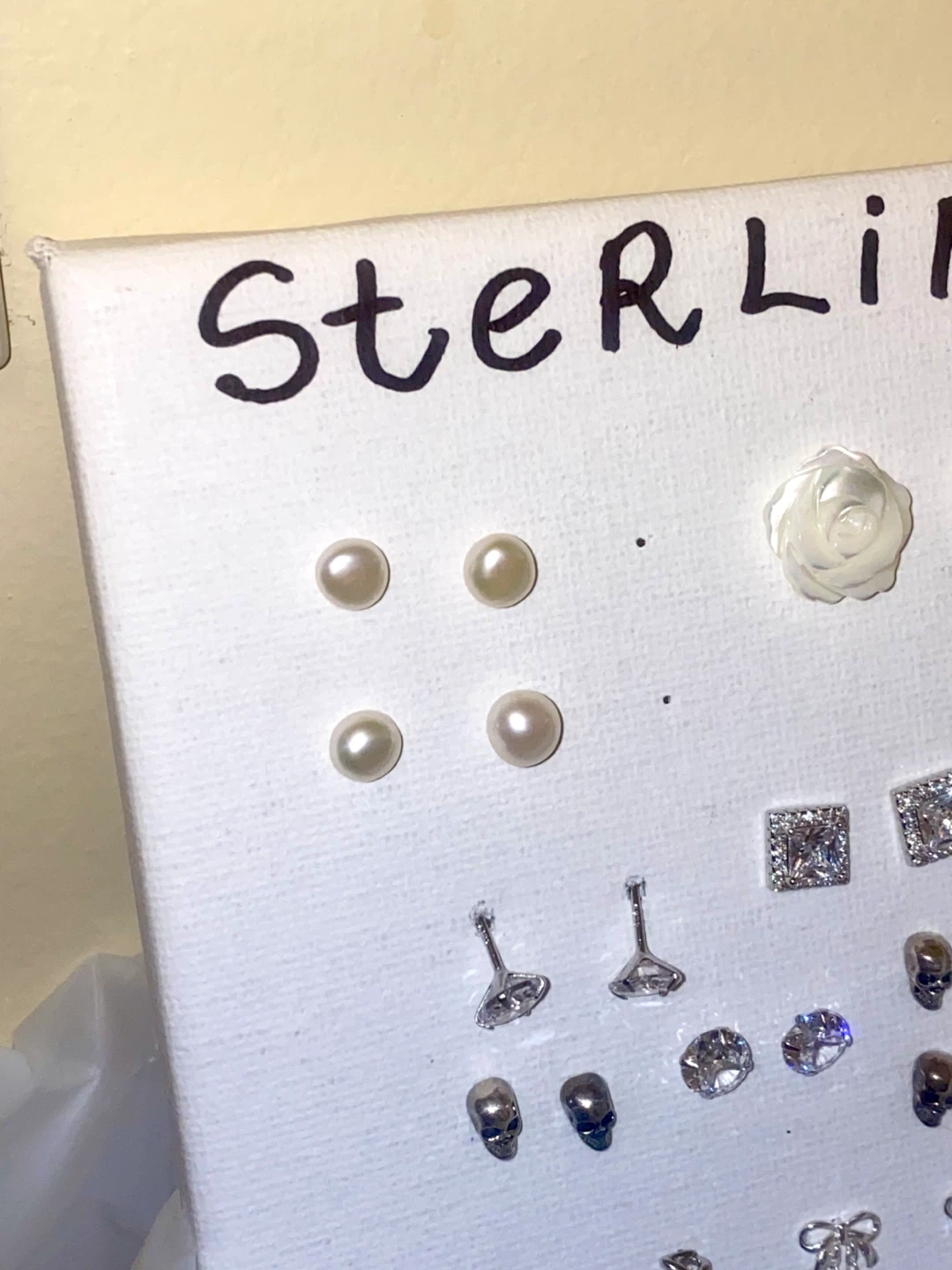 Classic White Pearl Stud Earrings in a 925 sterling silver - photo 3