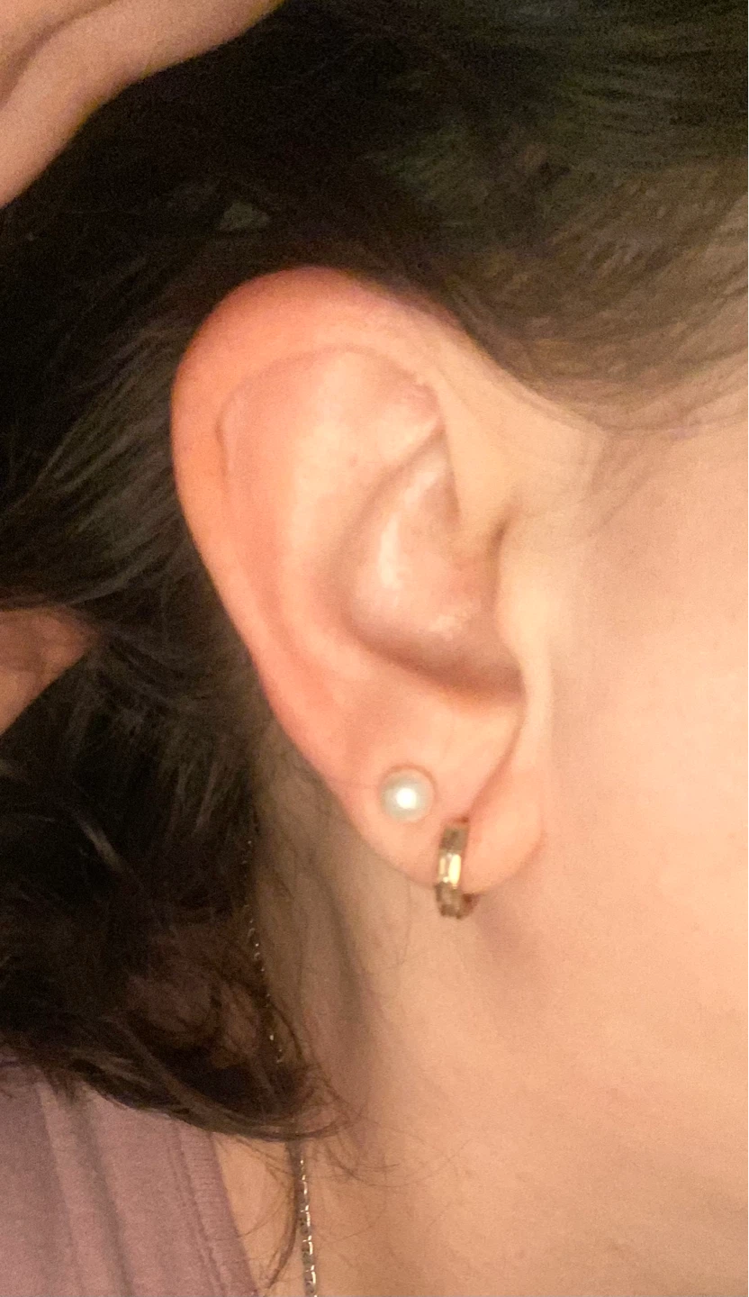 Classic White Pearl Stud Earrings in a 925 sterling silver