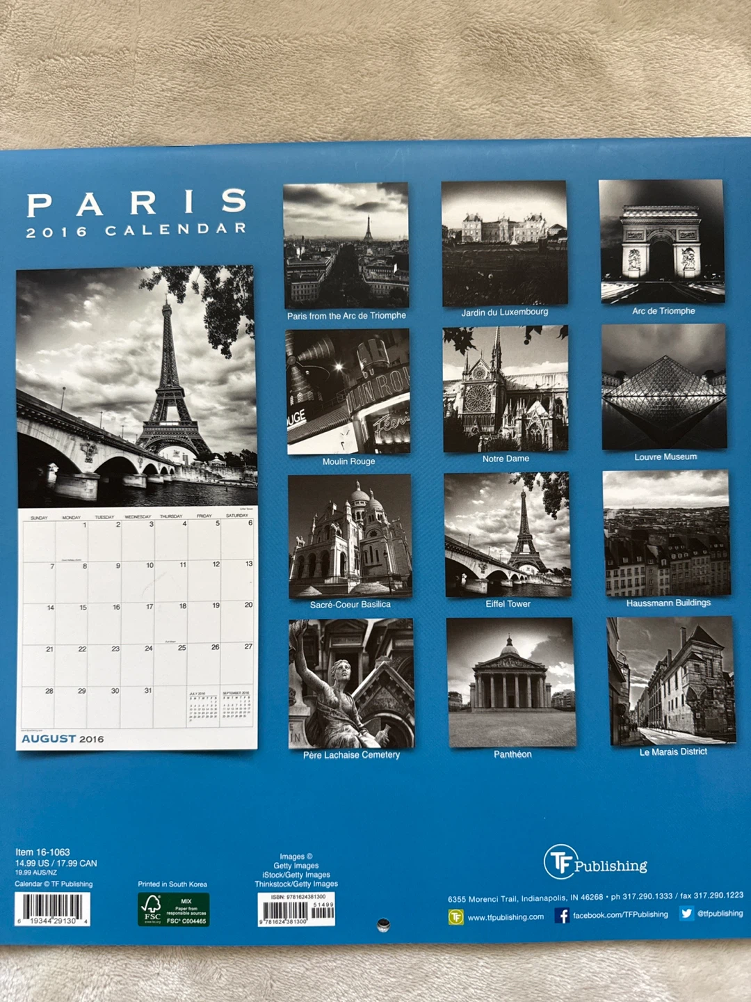 Paris 2016 Calendar - photo 5