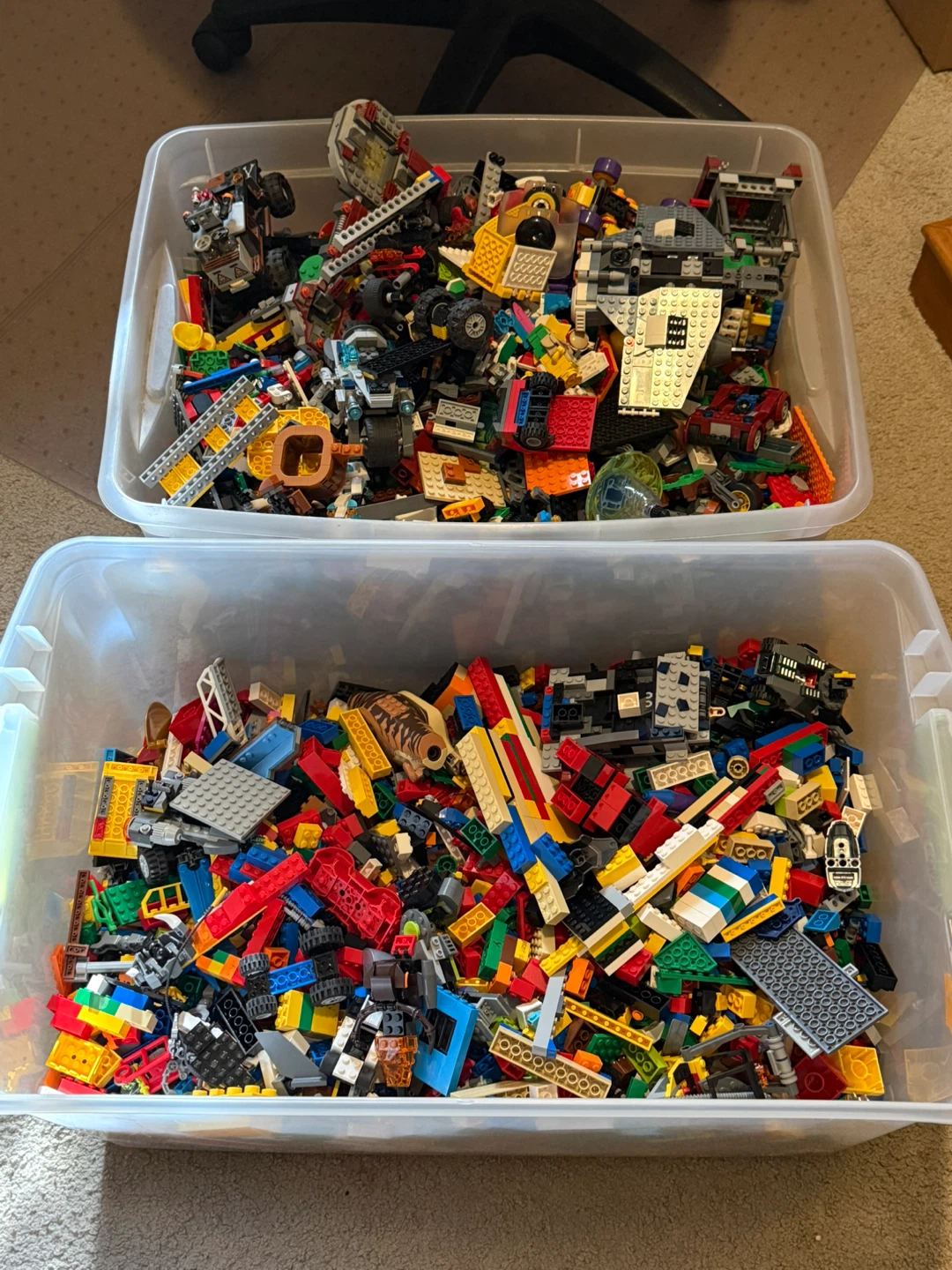 Large Tubs of Assorted LEGO Building Bricks
