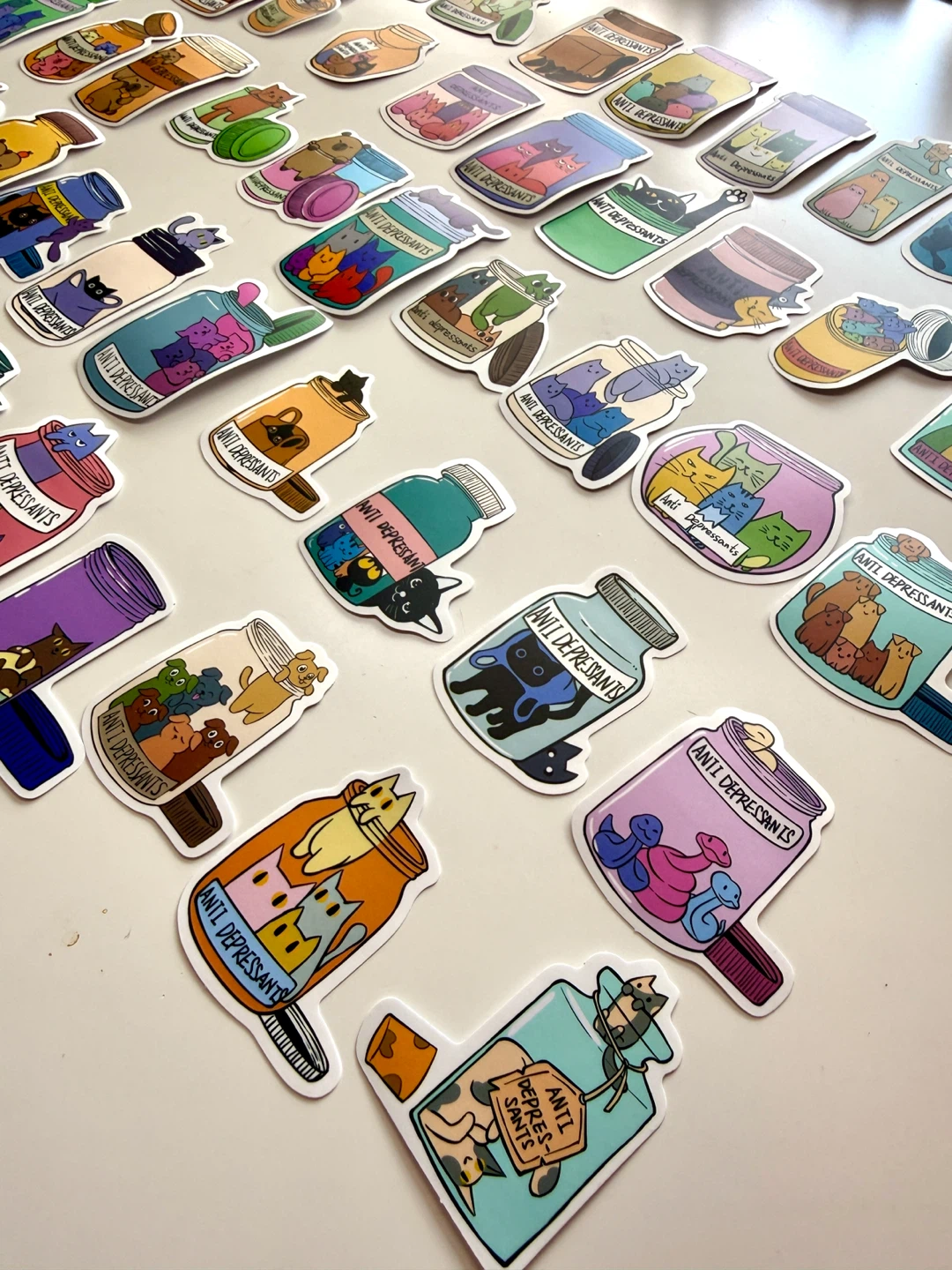Anti Depressant Cat Stickers 50 pieces - photo 3