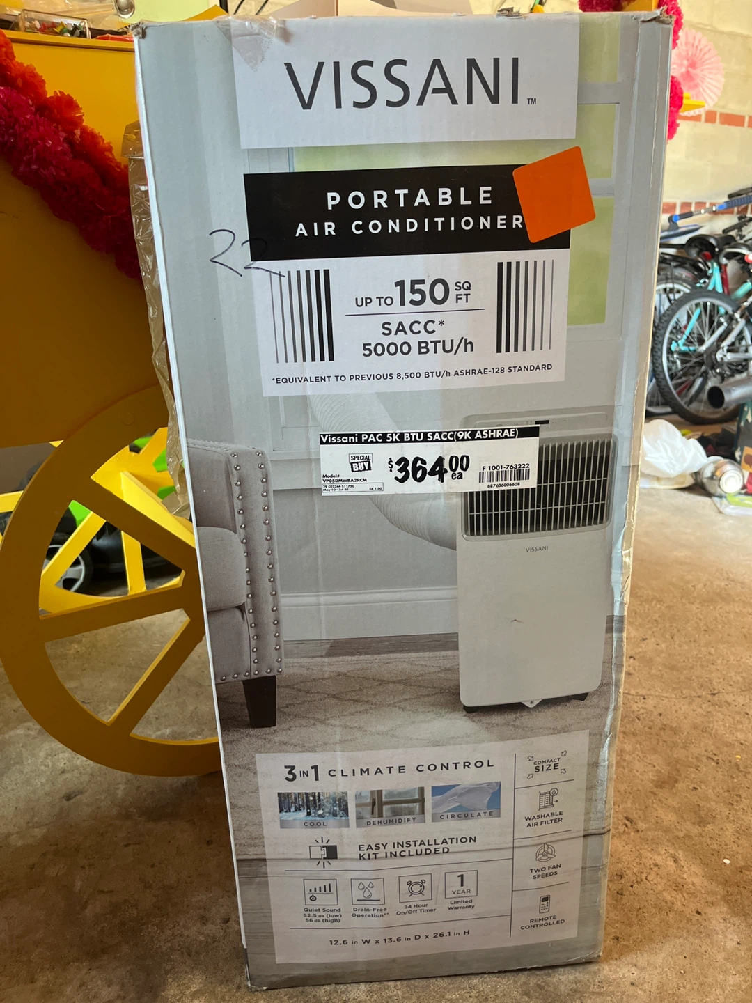 Vissani Portable Air Conditioner 5K BTU