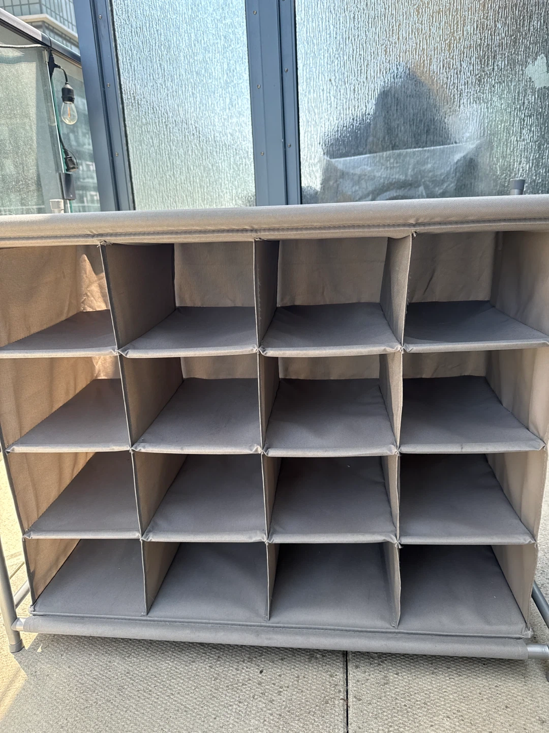 Grey Fabric 16-Cube Storage Organizer - photo 2