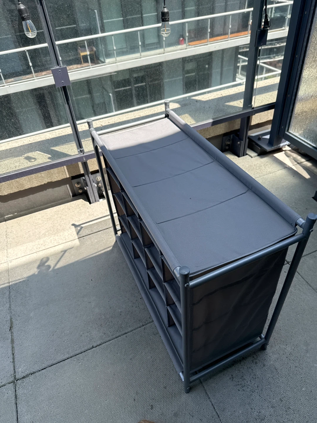Grey Fabric 16-Cube Storage Organizer - photo 3