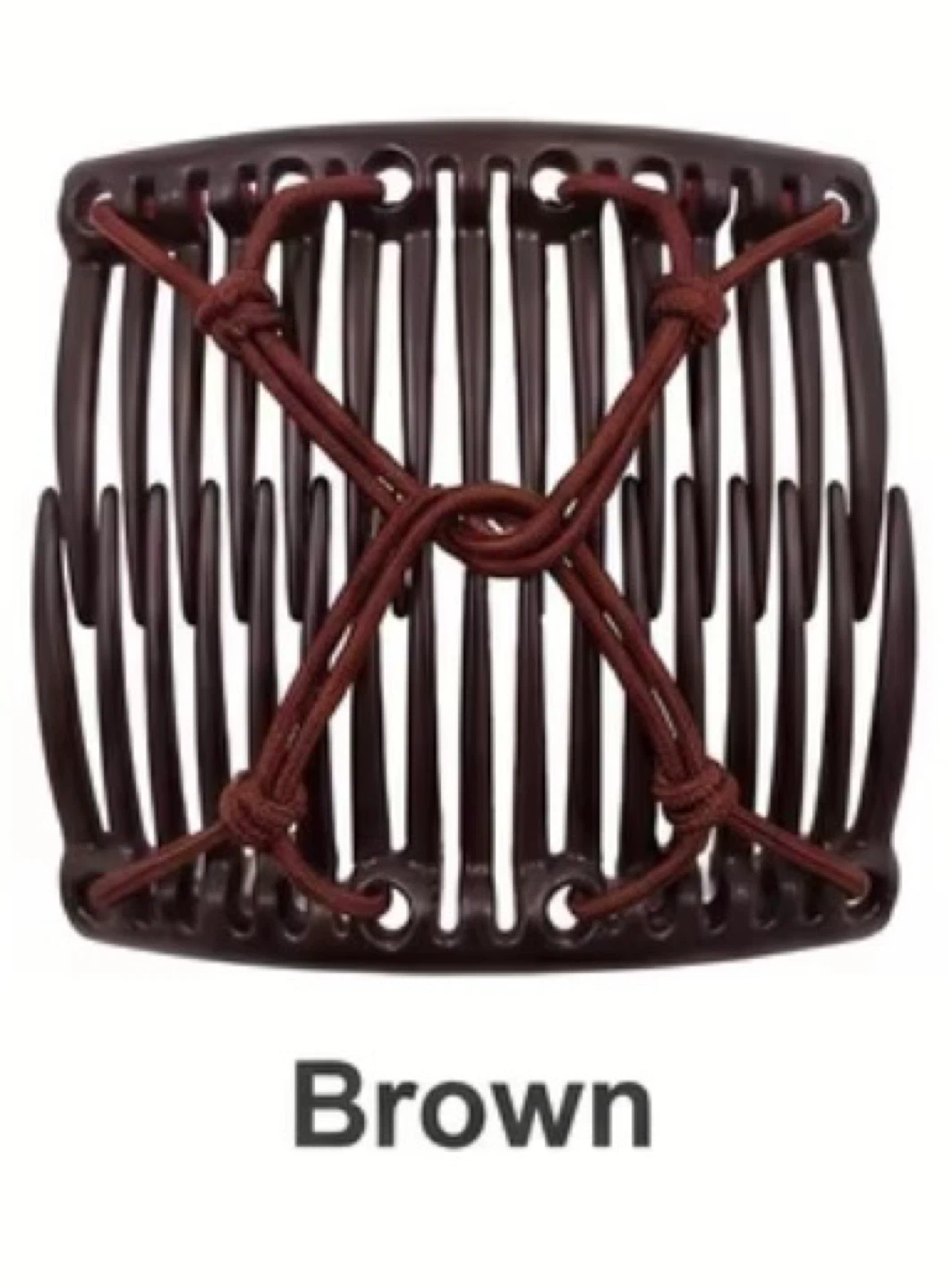 Brown Vintage Hair Comb Elastic Hair Accessory