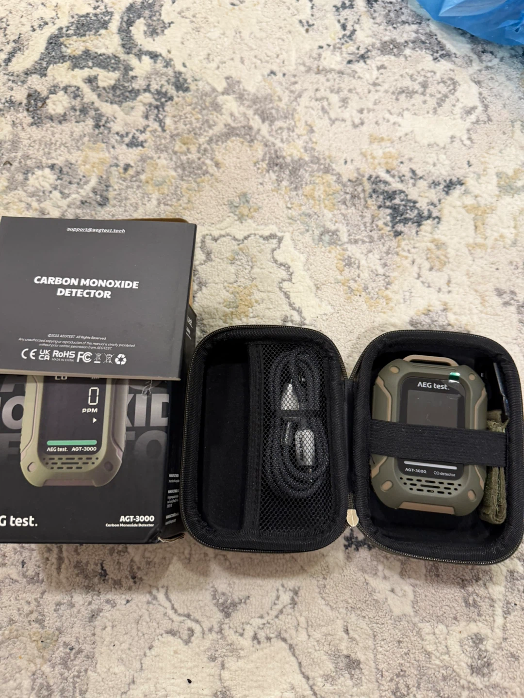 AEG Test AGT-3000 Carbon Monoxide Detector with Case - photo 2