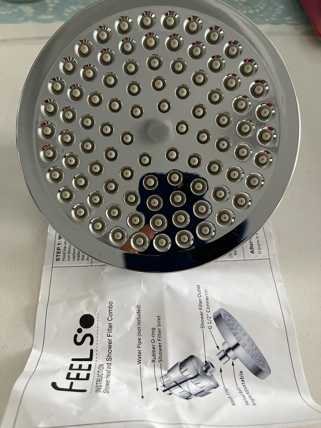 FEELS Shower Head and Shower Filter Combo