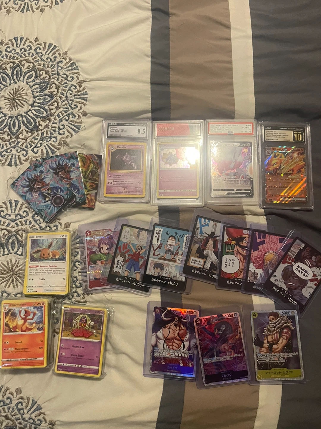 One Piece & Pokemon Trading Cards Lot