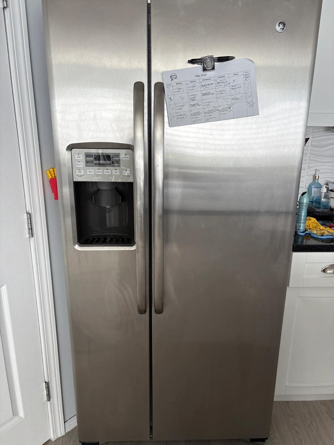 GE Stainless Steel Refrigerator with Ice Dispenser