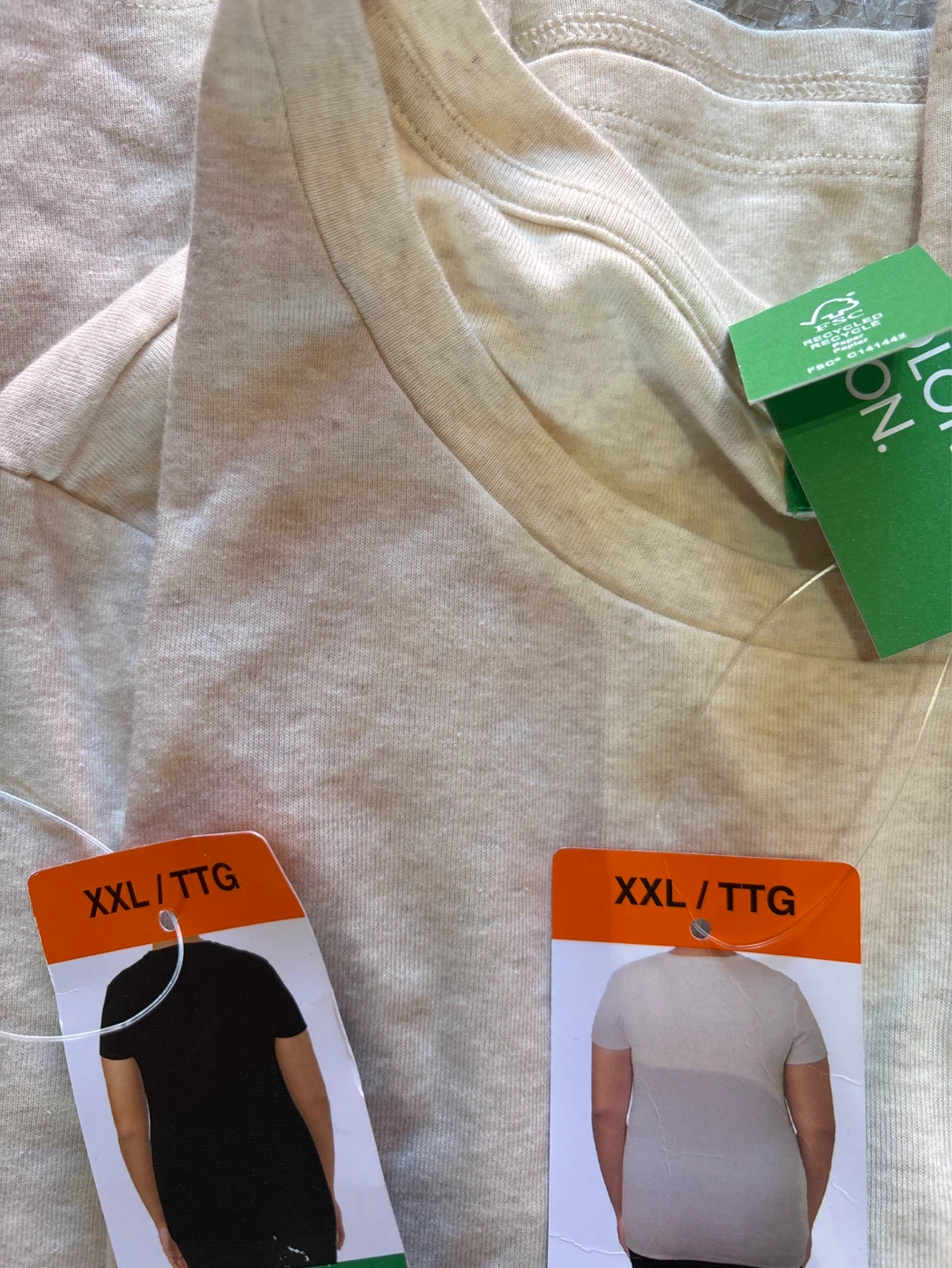 Ladies United Colors of Benetton 2 Pack T-Shirts XXL - photo 3