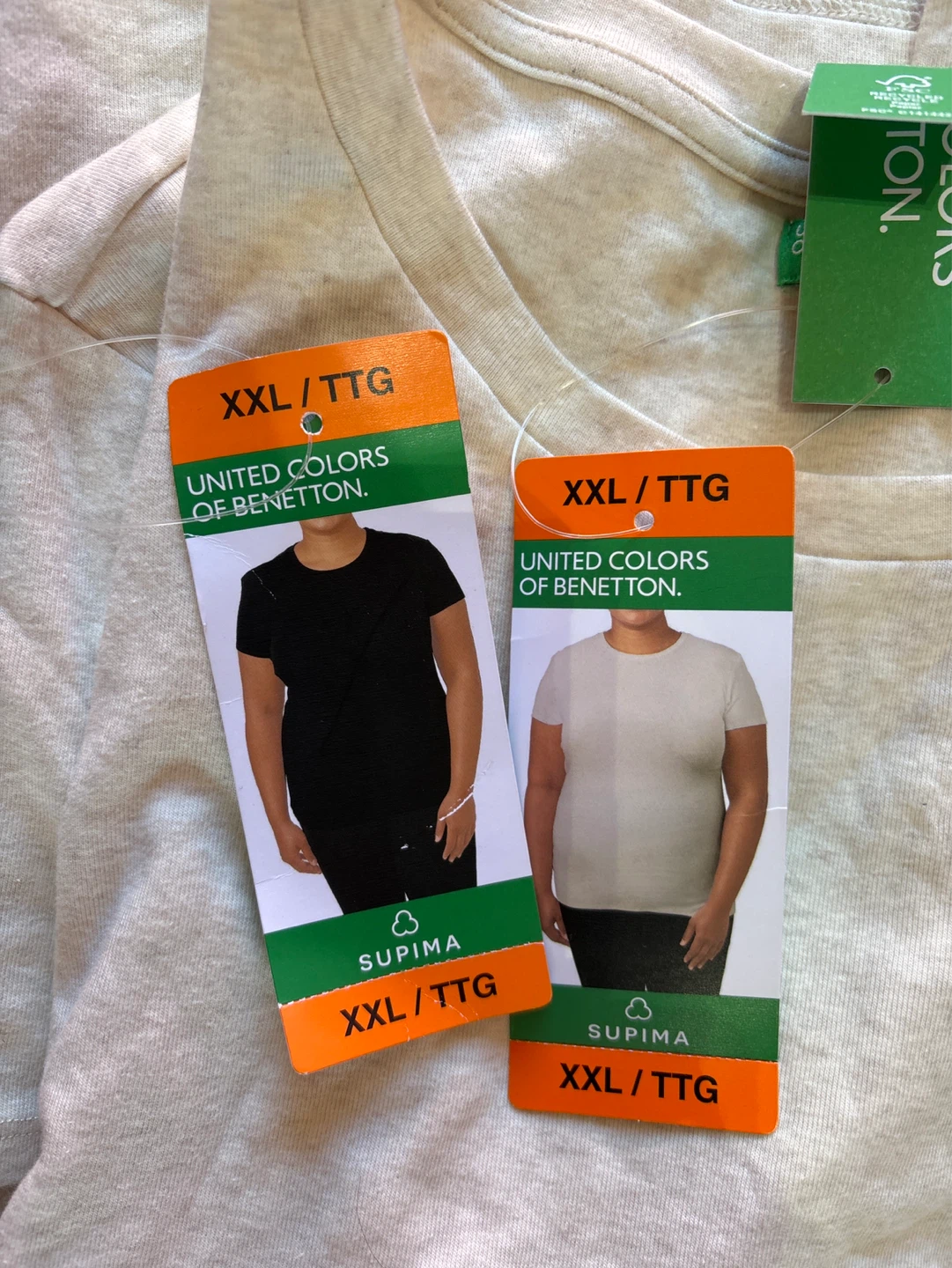 Ladies United Colors of Benetton 2 Pack T-Shirts XXL - photo 2