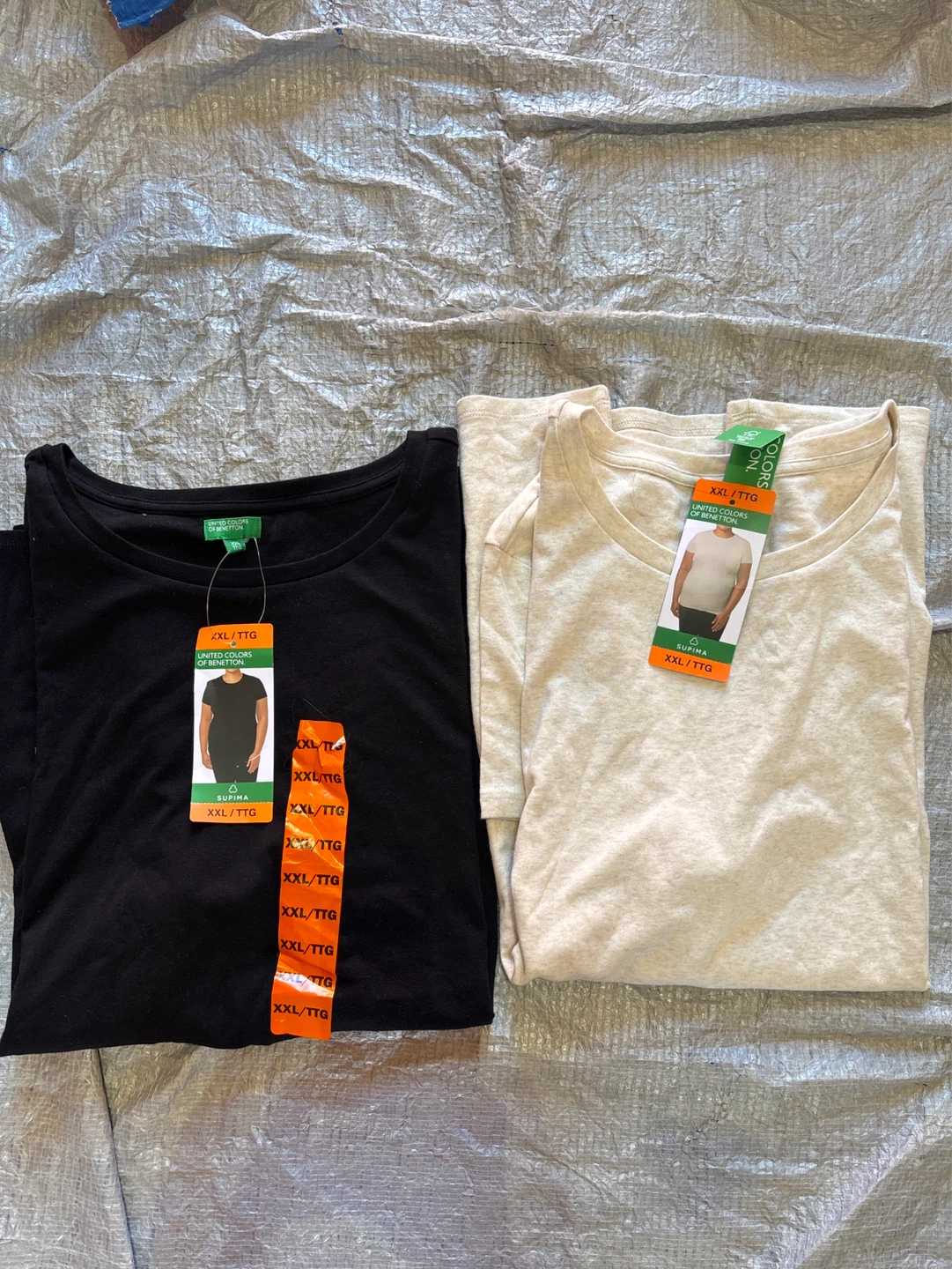 Ladies United Colors of Benetton 2 Pack T-Shirts XXL