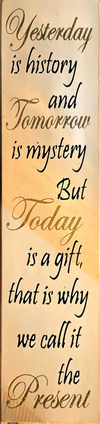 Decorative Wooden Sign with Motivational Quote