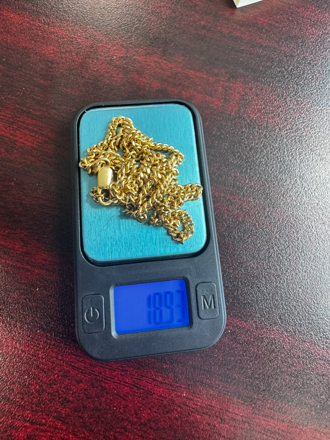 Gold Chain Necklace 18 K  unisex