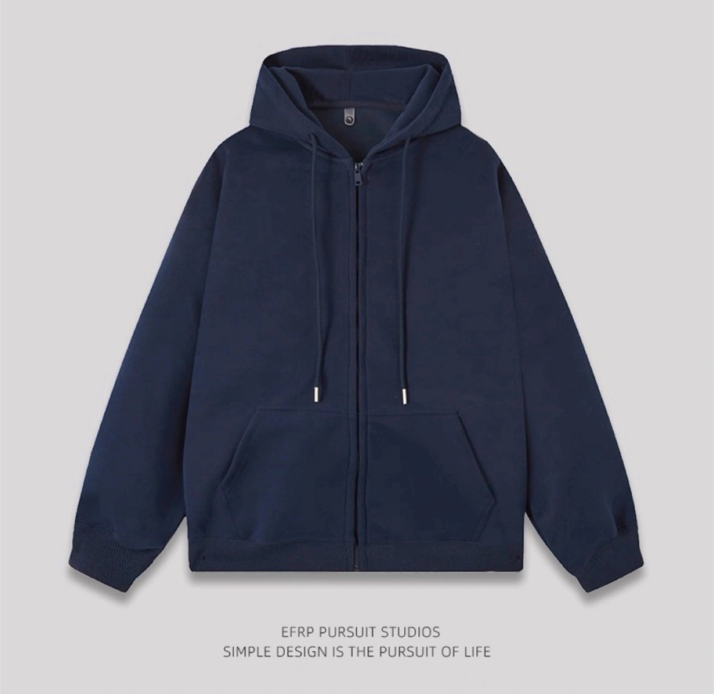 Navy Full Zip Hoodie