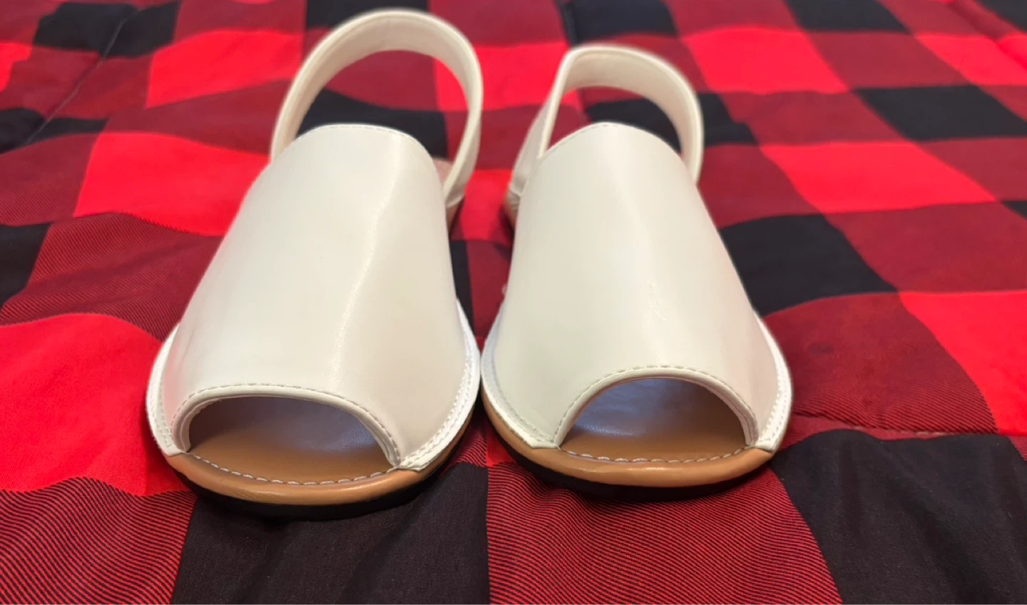 Studio 1886 White Slingback Flats - Size 8 - photo 2
