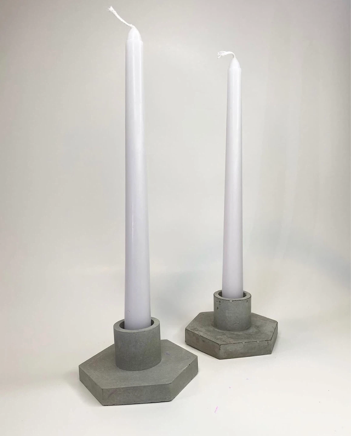 Concrete Hexagon Candle Holder