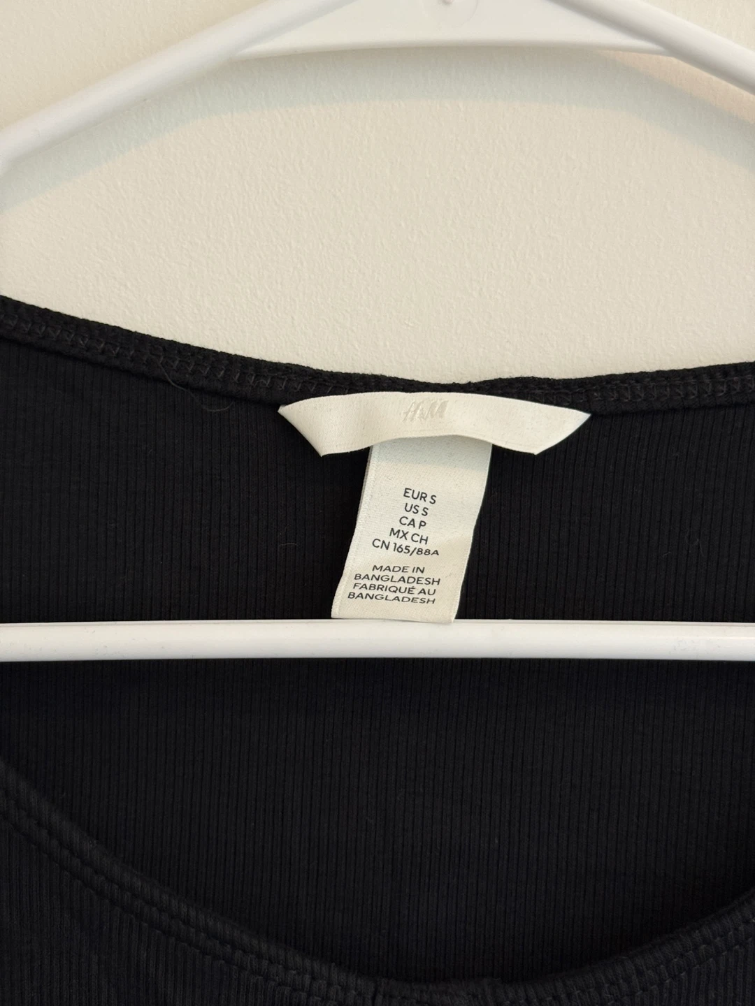 H&M Black Long Sleeve Henley Shirt - Black size M - photo 3