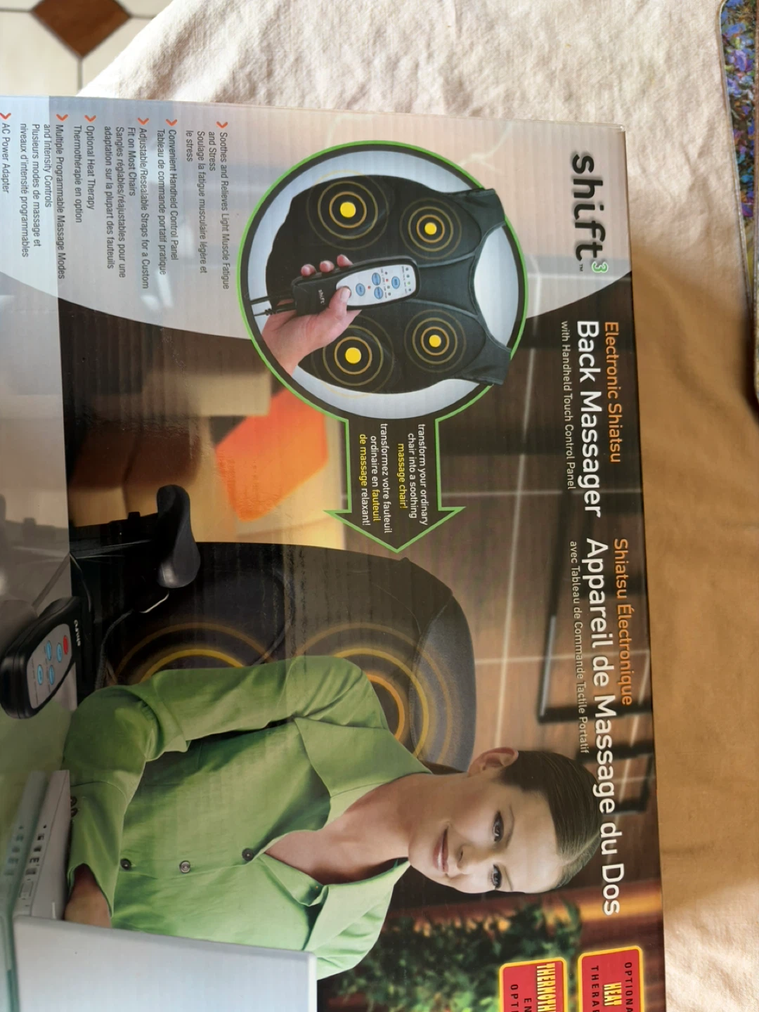Shift 3 Shiatsu Back Massager with Handheld Control Panel - photo 3