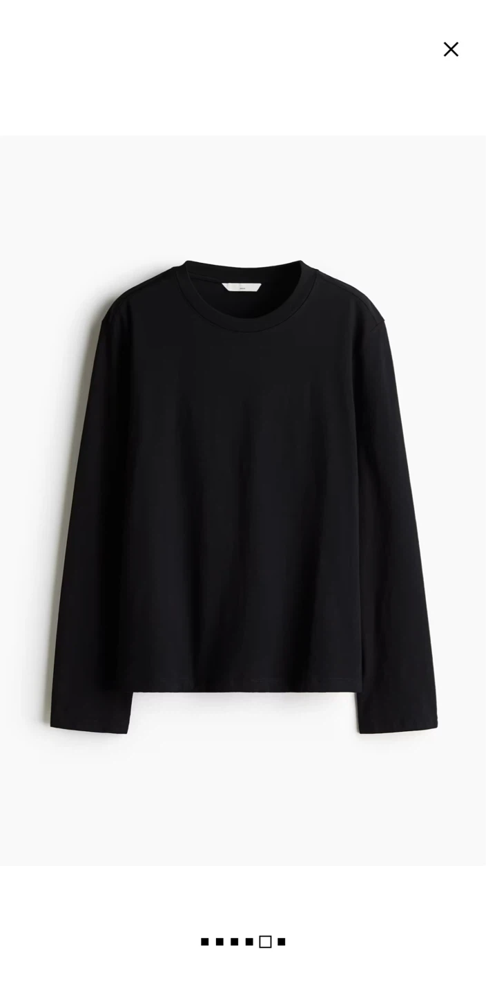 Black H&M Mama Cotton Nursing Top