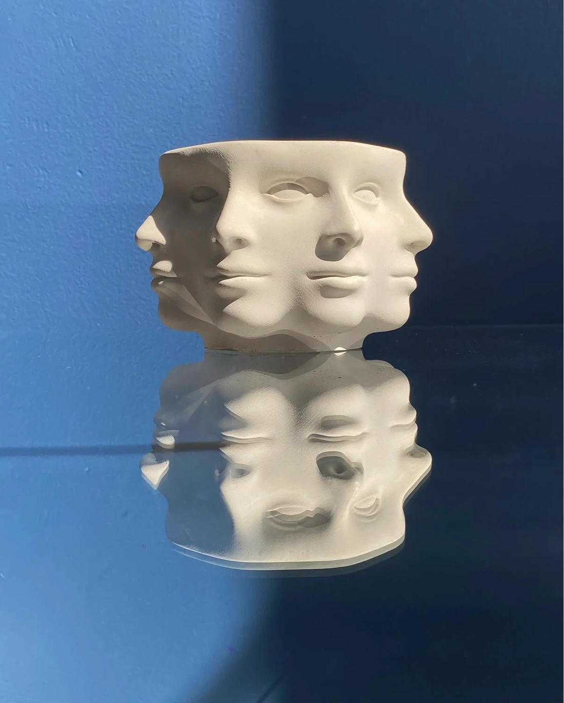 Concrete Face Planter Pot