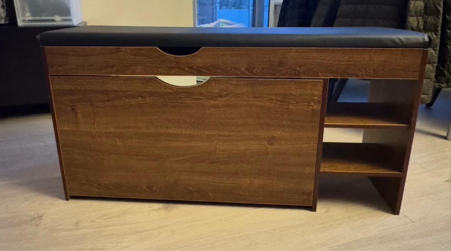 Wooden Shoe Cabinet Storage with Bench