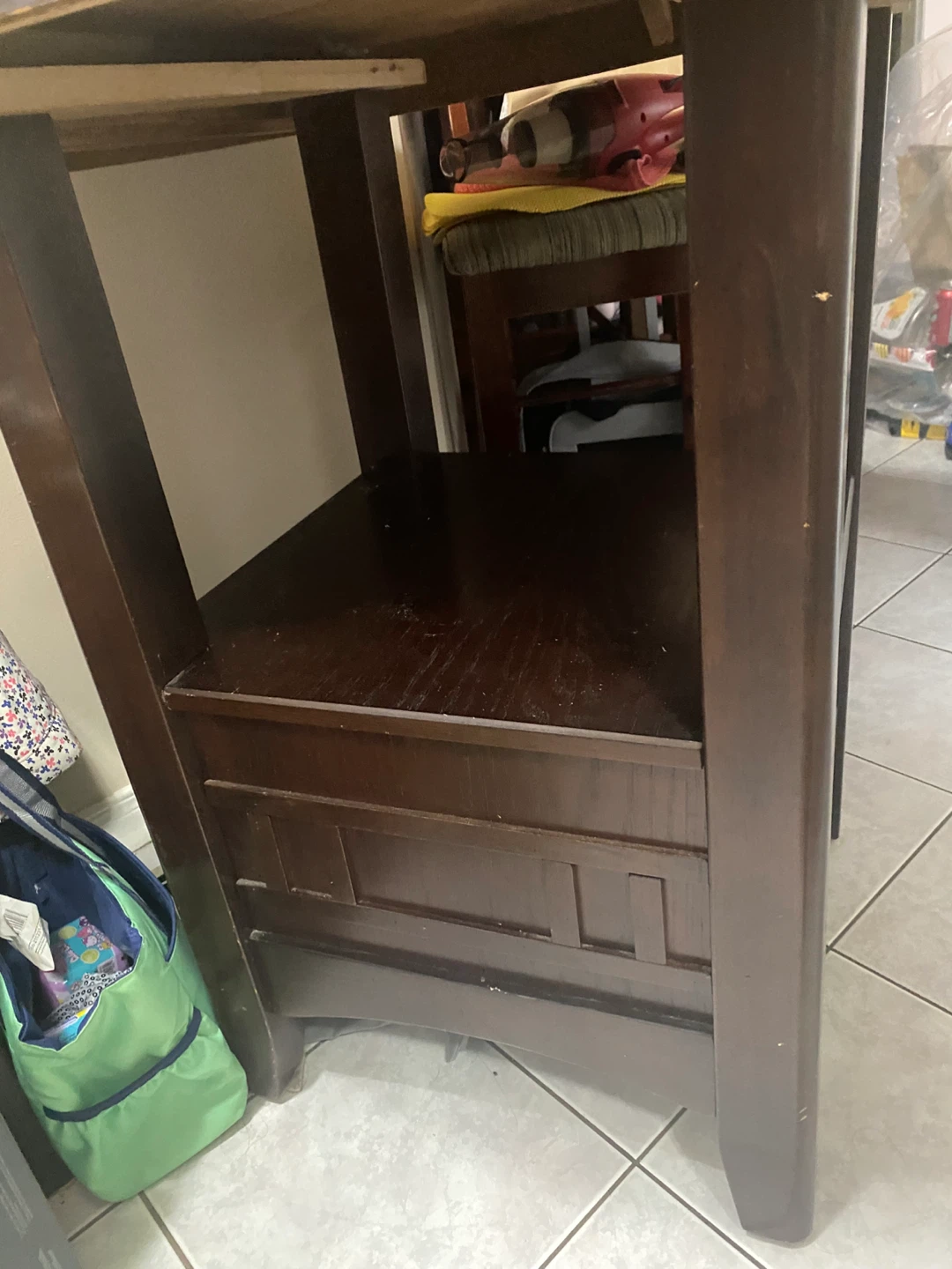 Pub height Round Dining Table with free 3 Chairs - photo 3