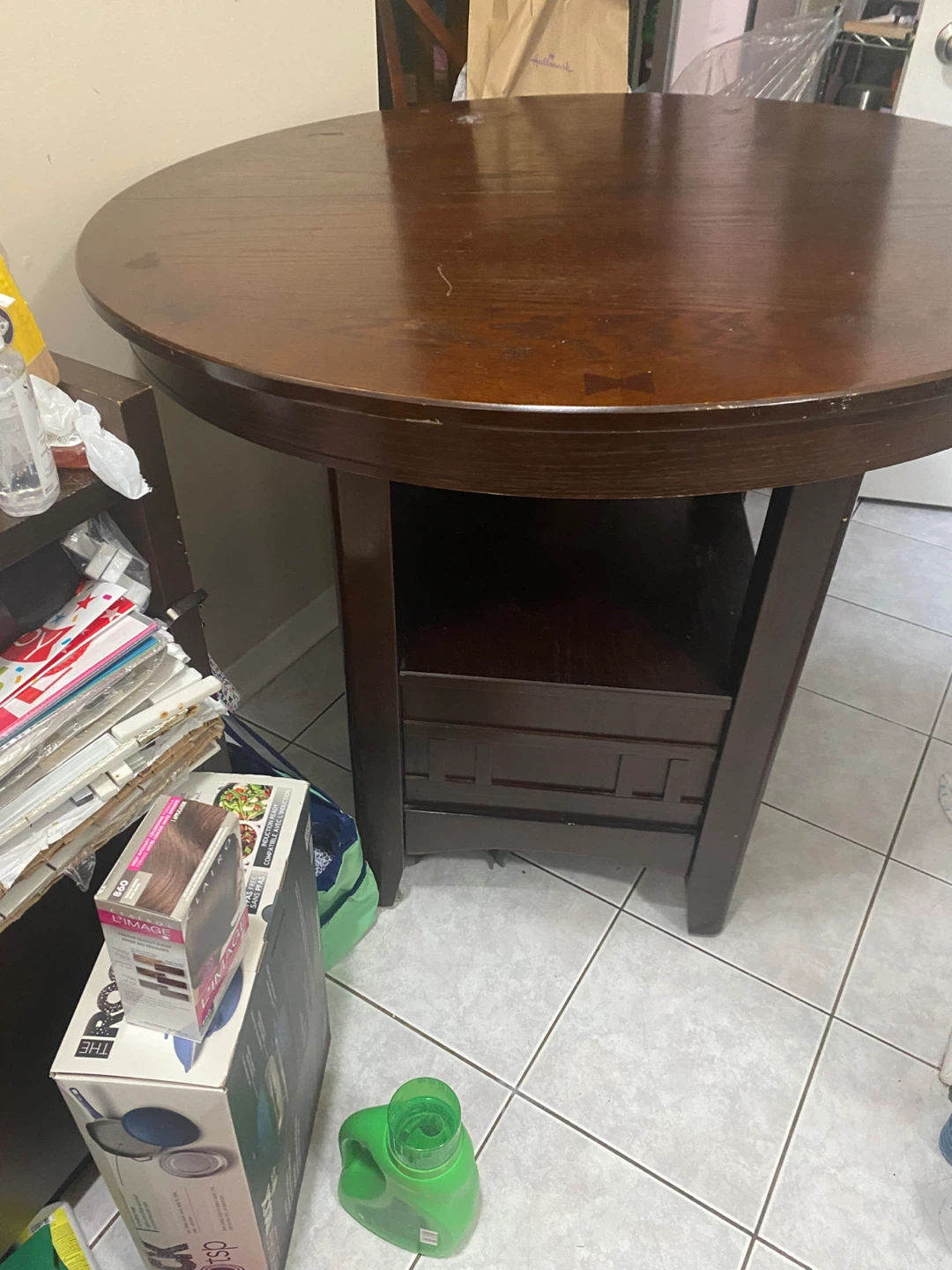 Pub height Round Dining Table with free 3 Chairs