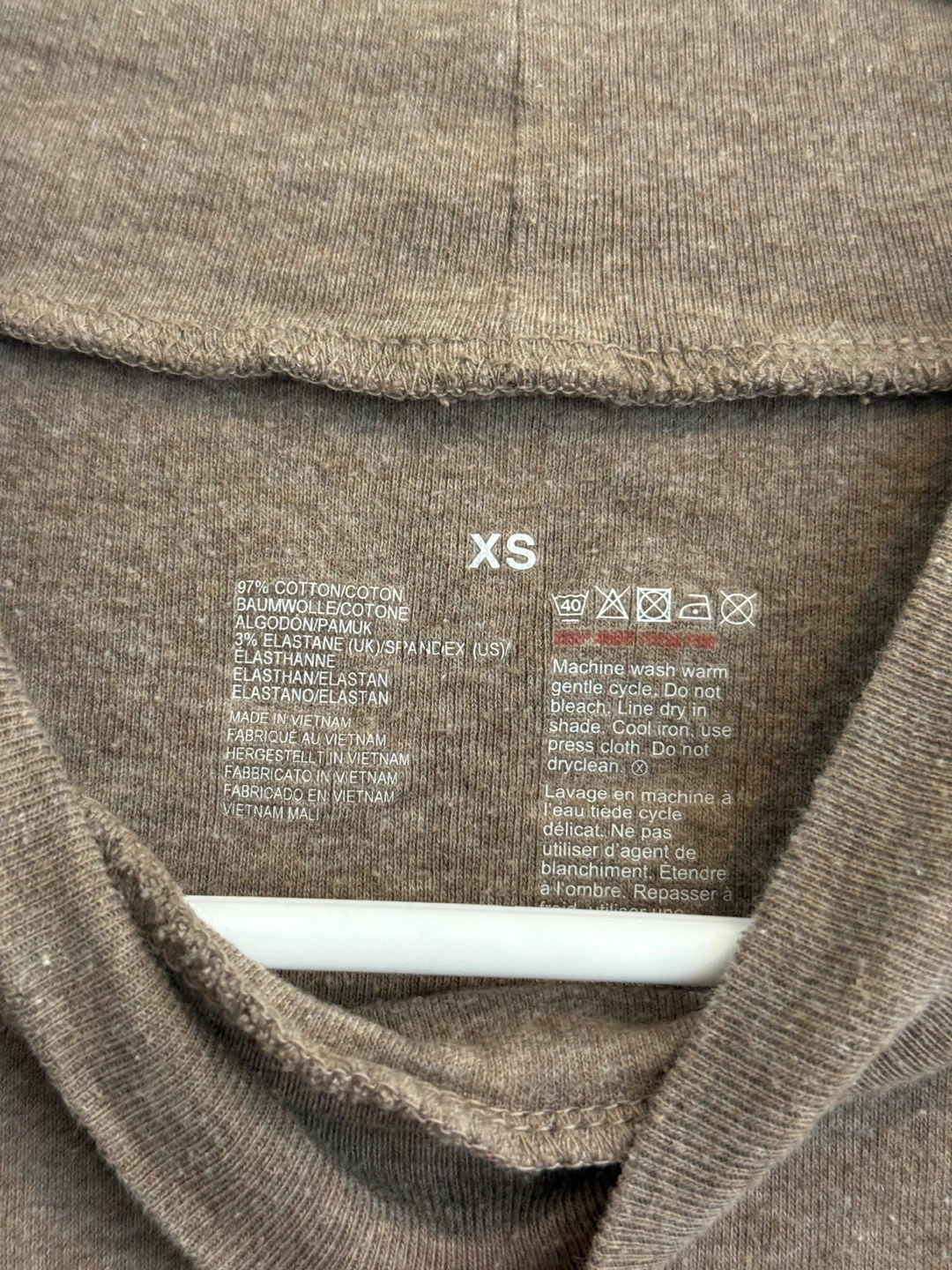 MUJI Mock Turtle Neck Long Sleeve Top - Brown size XSmall - photo 2
