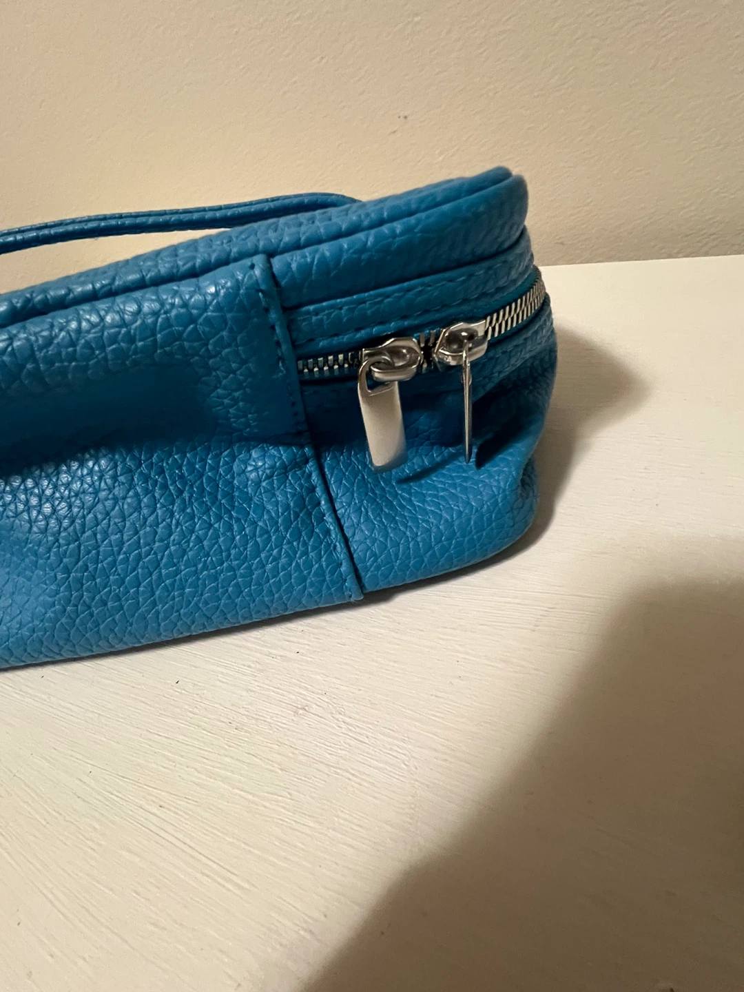 Teal Faux Leather Makeup / Toiletry Bag - photo 2