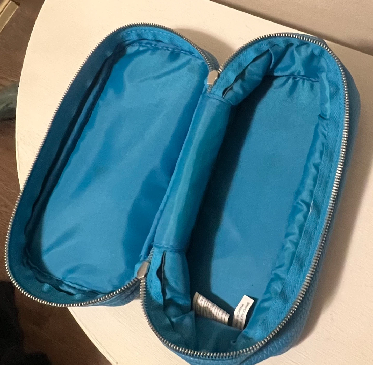 Teal Faux Leather Makeup / Toiletry Bag - photo 3