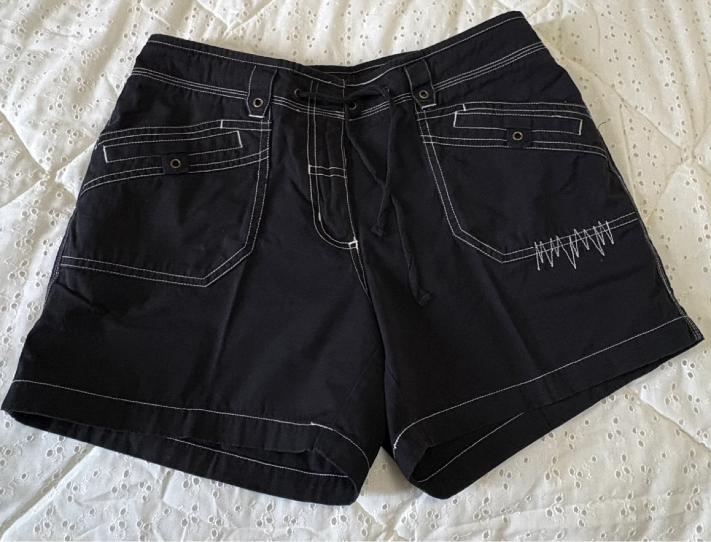 Point Zero Black Cargo Shorts