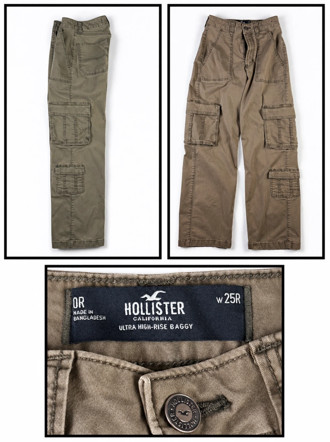 Hollister Ultra High-Rise Baggy Cargo Pants - Women's W25R