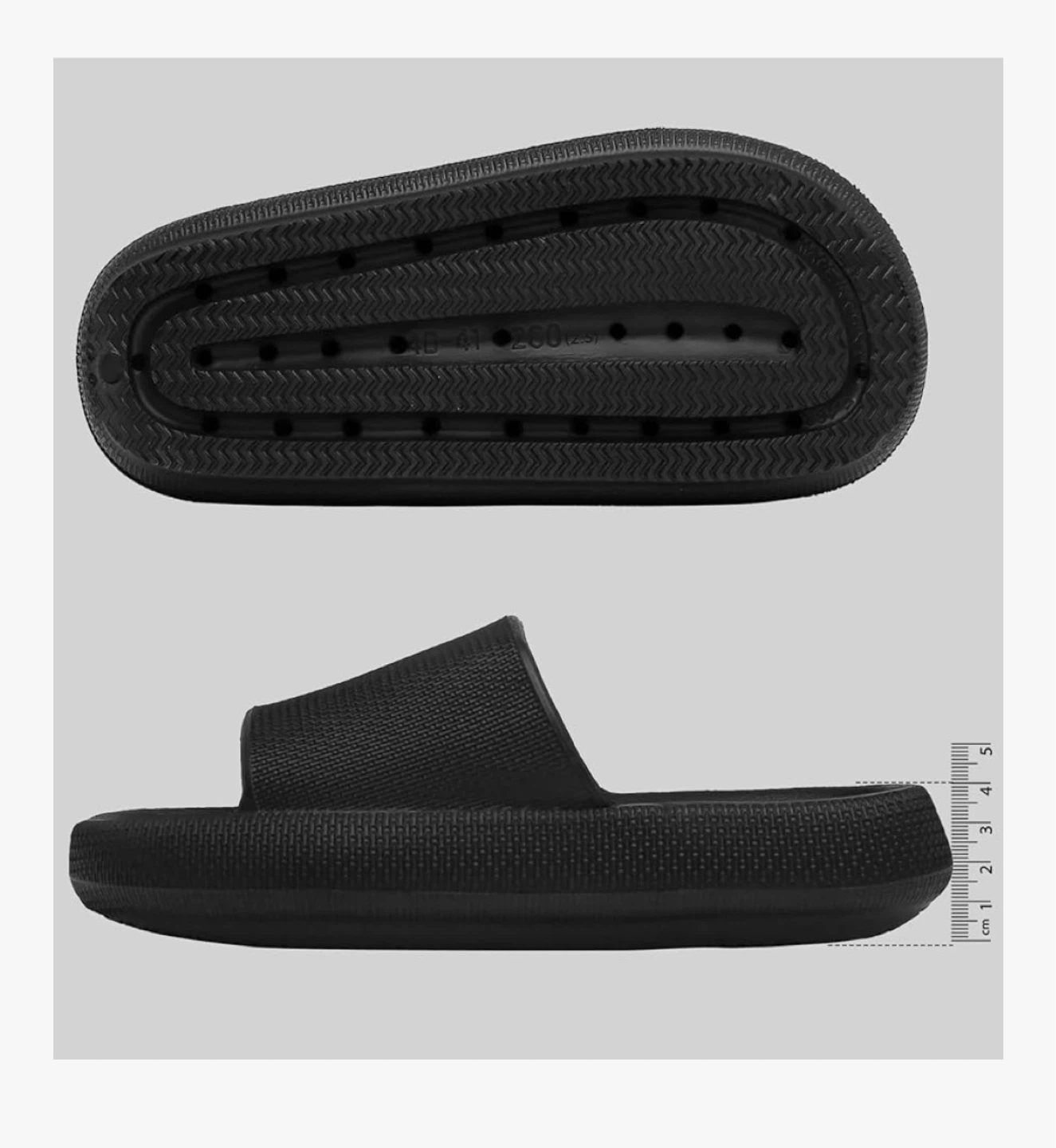 Unisex Black Slides - photo 2