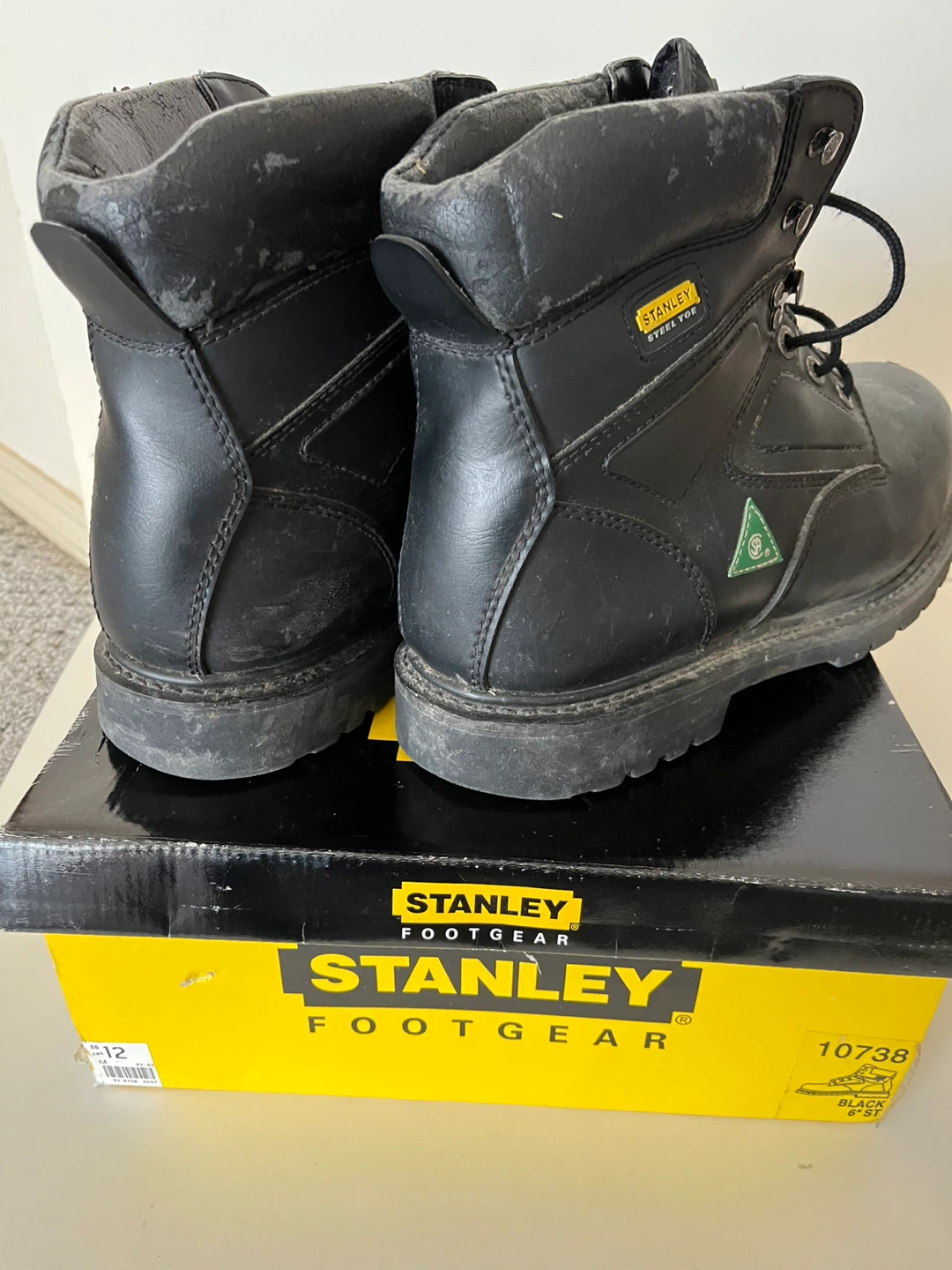 Stanley Steel Toe Work Boots - Size 12 - photo 4