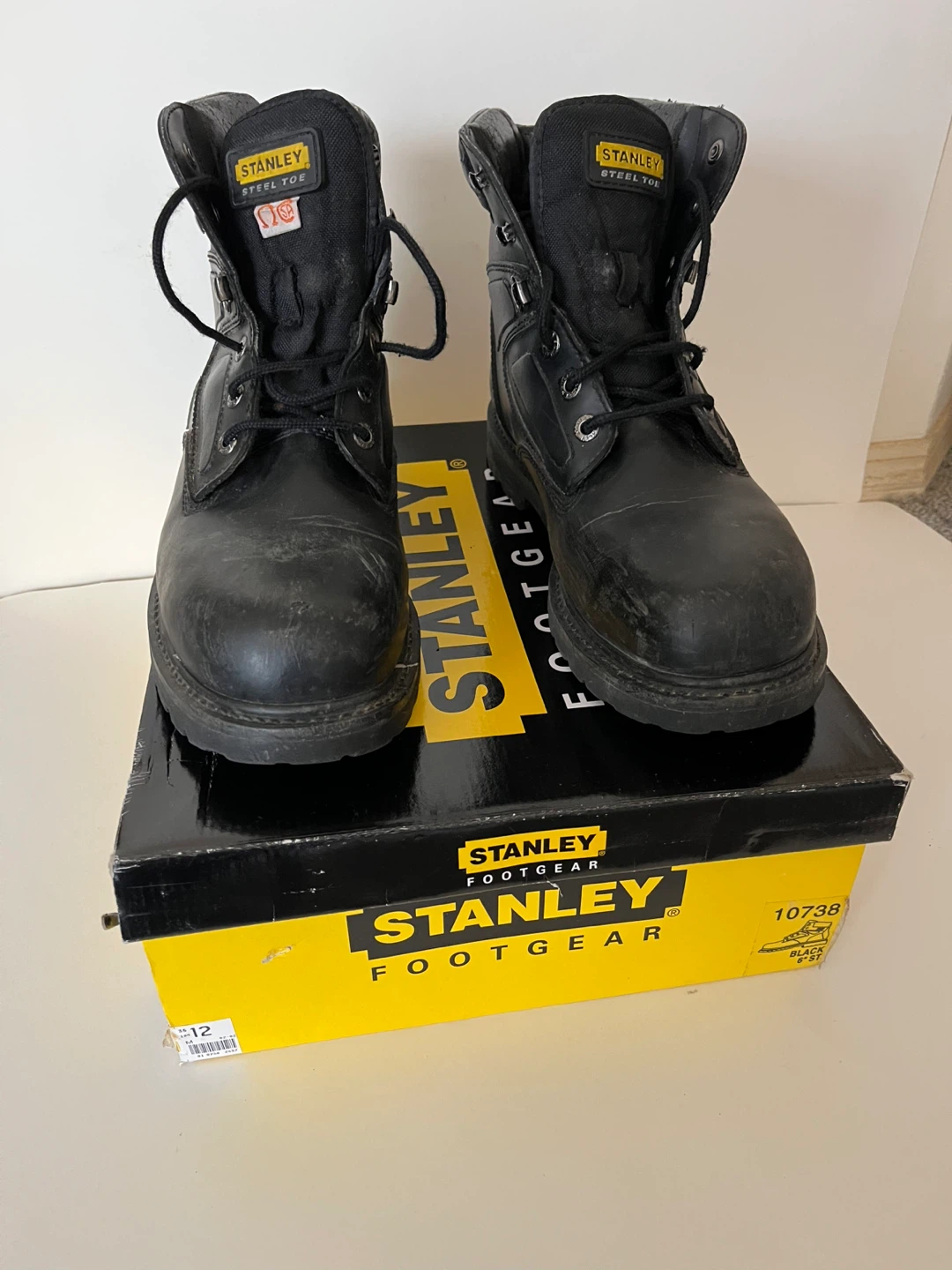 Stanley Steel Toe Work Boots - Size 12