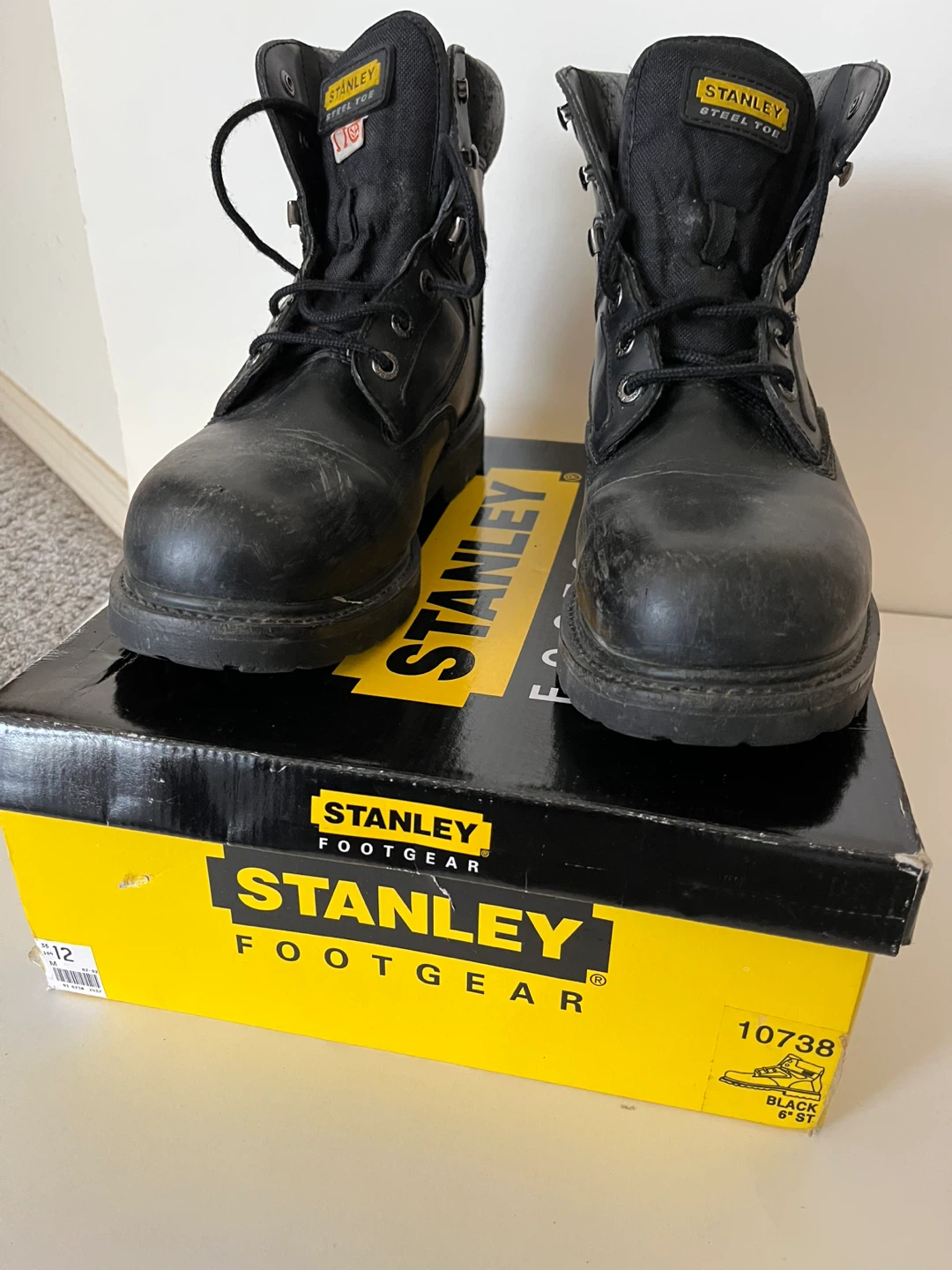 Stanley Steel Toe Work Boots - Size 12 - photo 2