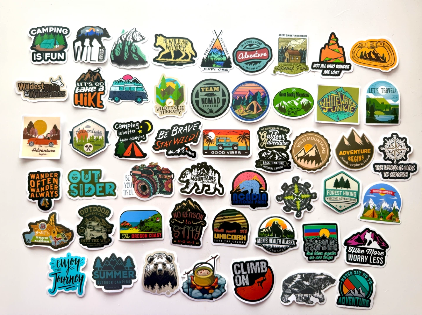 Adventure & Camping Stickers Pack of 50