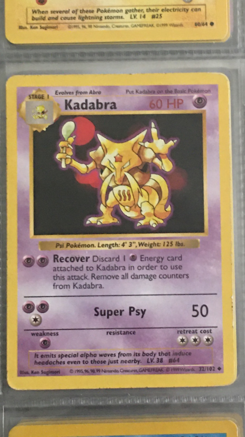Pokemon Kadabra Trading Card #64