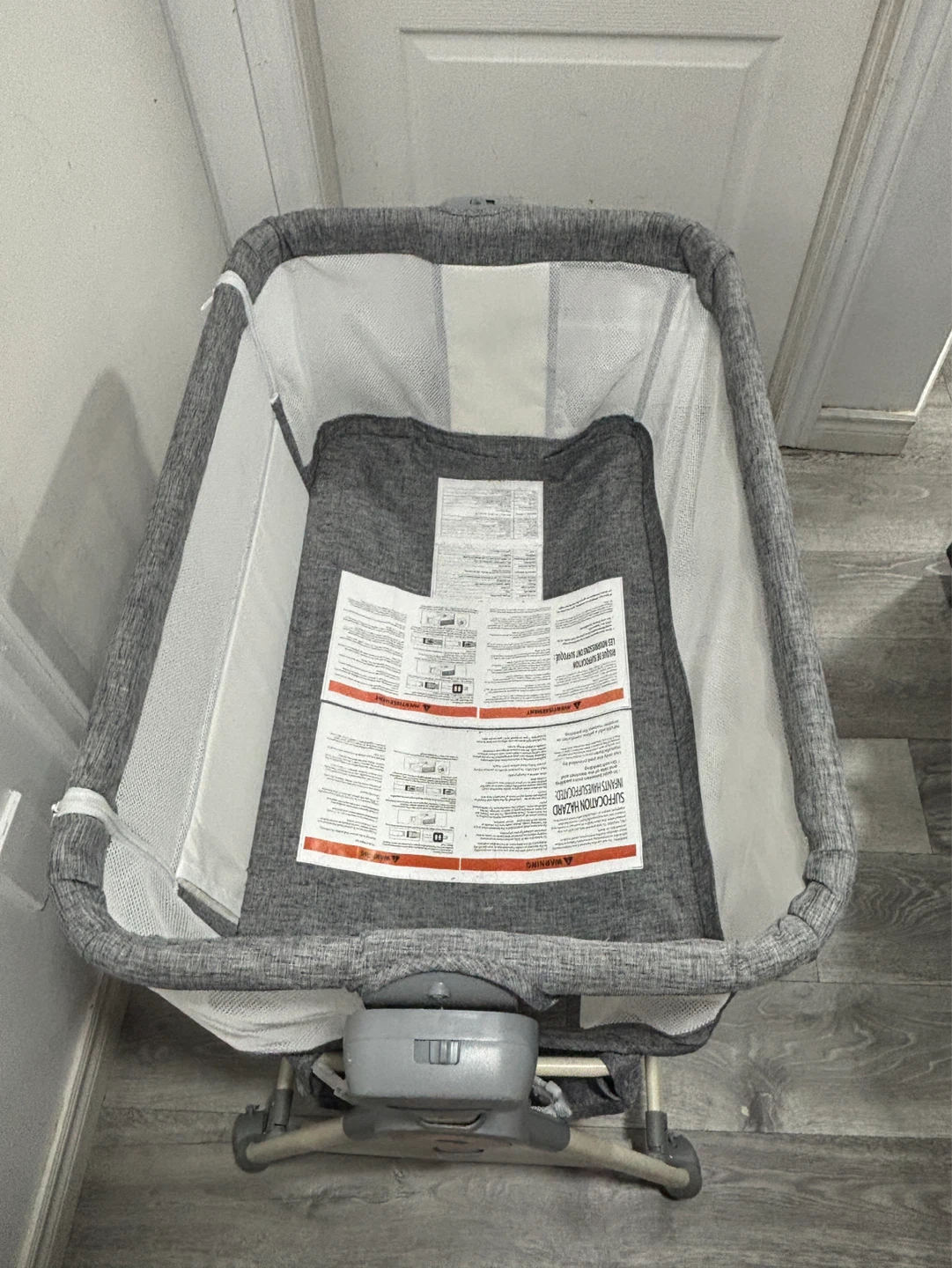 Grey Baby Bassinet/Co-Sleeper
