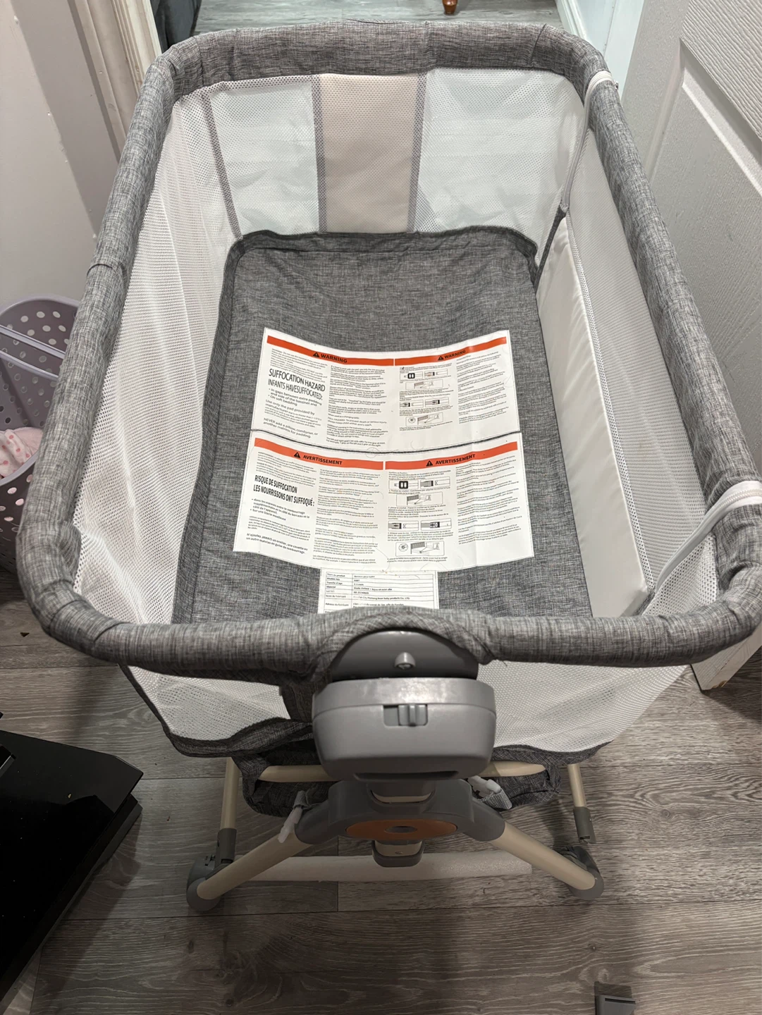 Grey Baby Bassinet/Co-Sleeper - photo 5