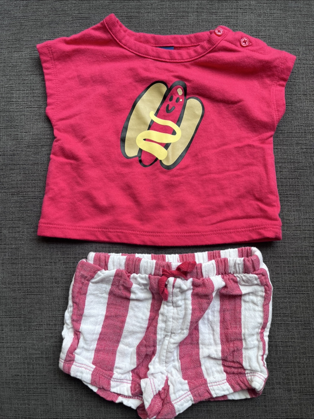 3-6 month old navy hotdog outfit