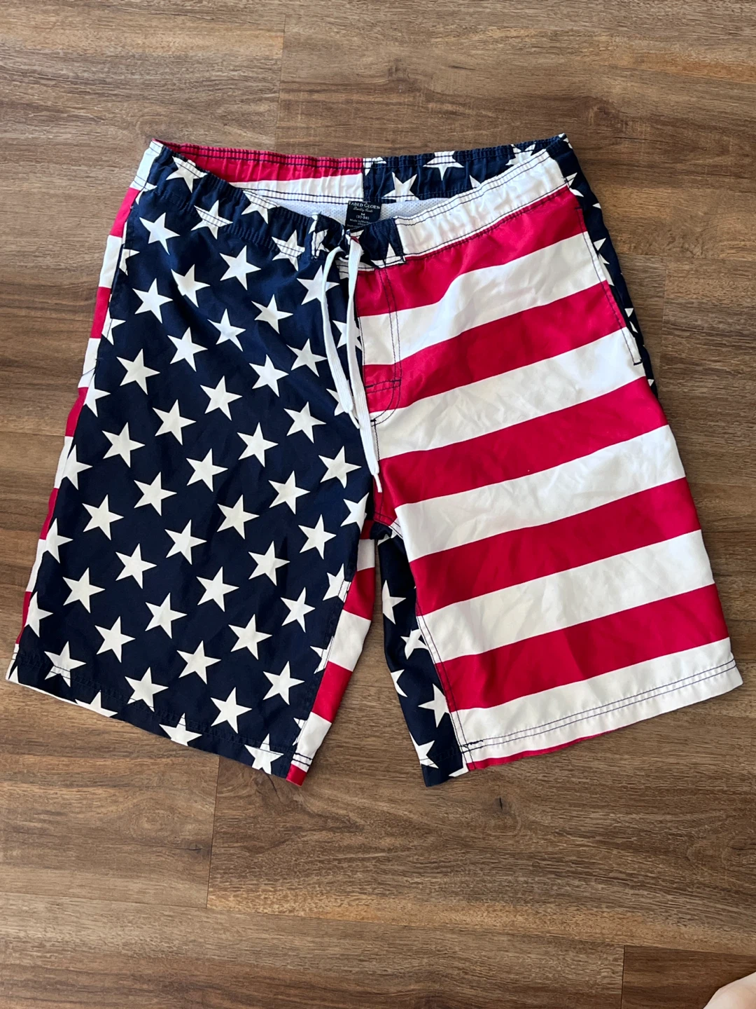 Faded Glory American Flag Swim Shorts Men's Medium
