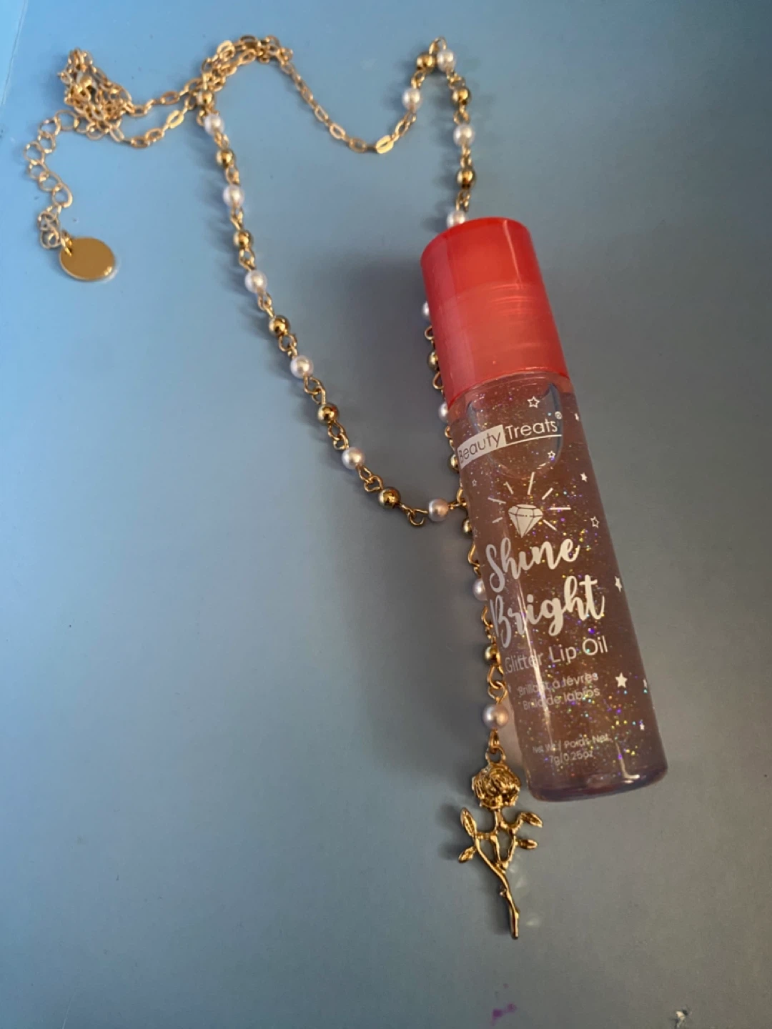 Beauty Treats Shine Bright Glitter Lip Oil Necklace - photo 3