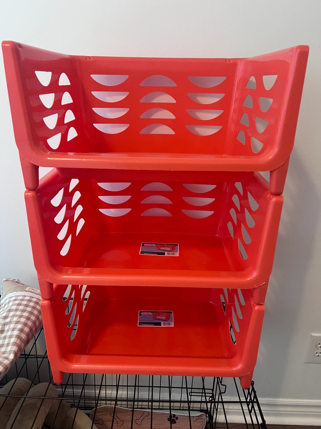 Sterilite 3-Tier Stacking Baskets - Orange Mango - photo 2