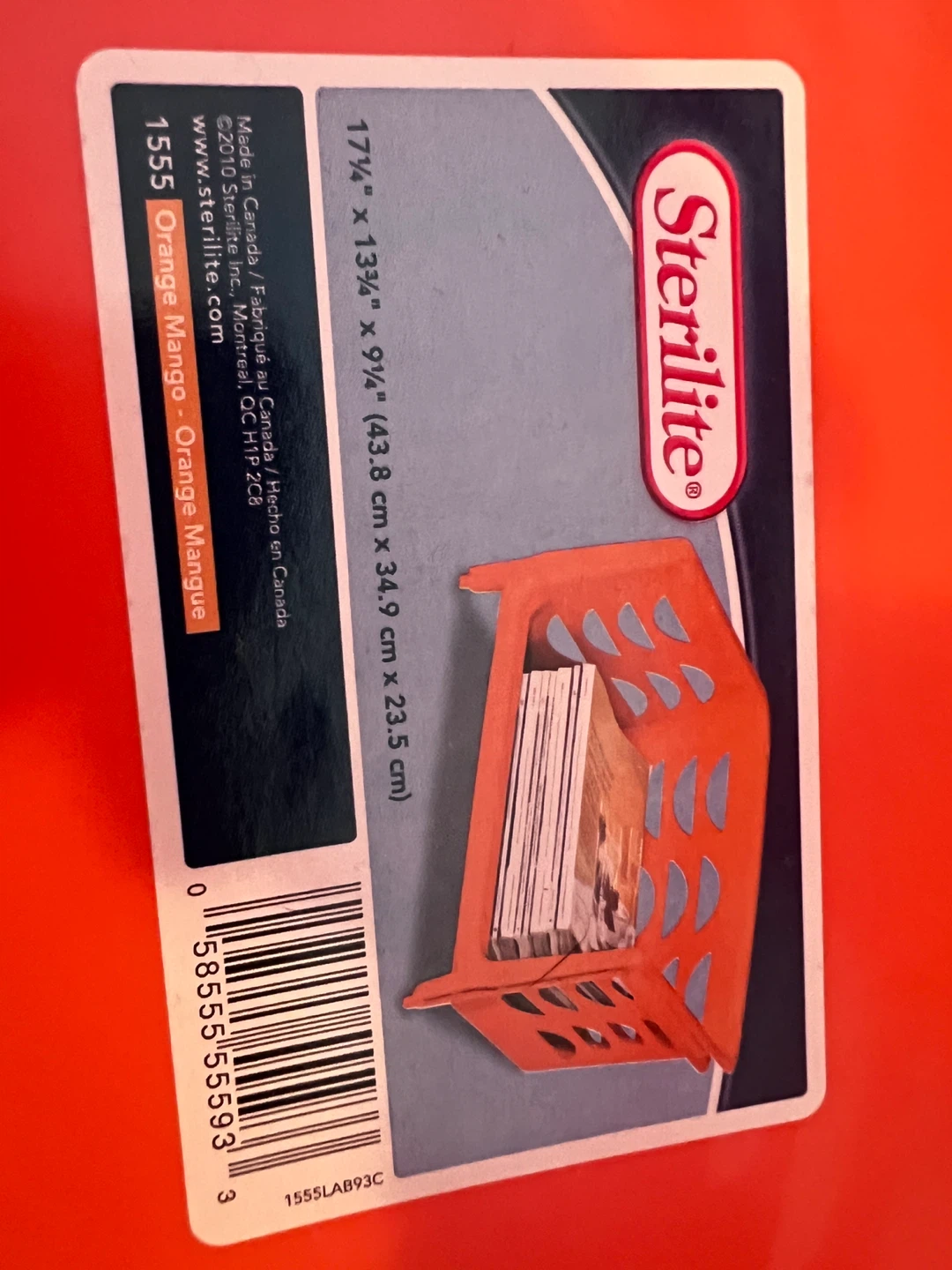 Sterilite 3-Tier Stacking Baskets - Orange Mango - photo 3